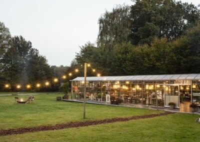 Pop-up Location „Winter in the Woods“ im Hotel De Bilderberg in Oosterbeek, ideal für Veranstaltungen und Meetings im Grünen.
